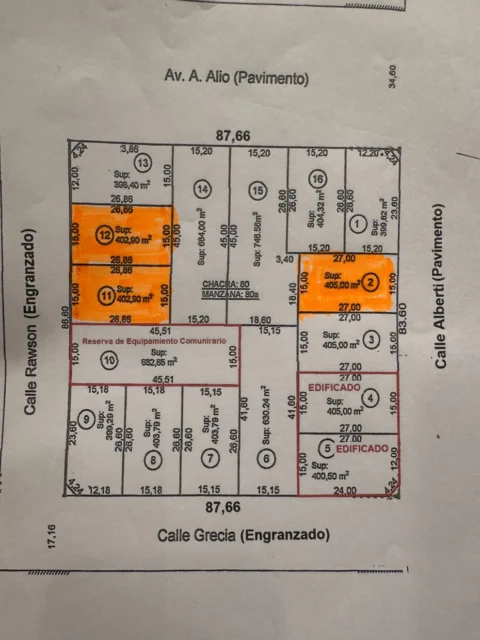 Lotes y terrenos en Venta — Av Alio y Alberti